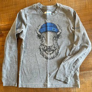 Boys Columbia Bison Long Sleeve Tee Size Small (8)